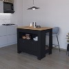 NicBex Mobile Kitchen Island Cart Morden Kitchen Carts with Storage, 1 Open Shelf and 2 Cabinets for Kitchen - 3 of 4