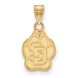 Black Bow Jewelry 10k Yellow Gold South Dakota Coyotes NCAA Small Pendant - 1 of 3