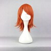 Unique Bargains Women's Wigs 14" Orange with Wig Cap Shoulder Length - 2 of 4