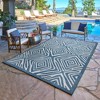 Gertmenian 9'x13' Tropea Stella Rectangle Woven Indoor/Outdoor Accent Rug Navy: Polypropylene, Fade-Resistant - 4 of 4