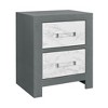 NicBex 2 Faux Marble Fronts Drawer Dresser,Modern Chest of Drawers with Handles for Bedroom,Living Room,Office,Entryway,Gray - 2 of 4