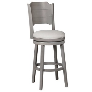 30.25" Clarion Swivel Barstool Distressed Gray - Hillsdale Furniture - 1 of 4
