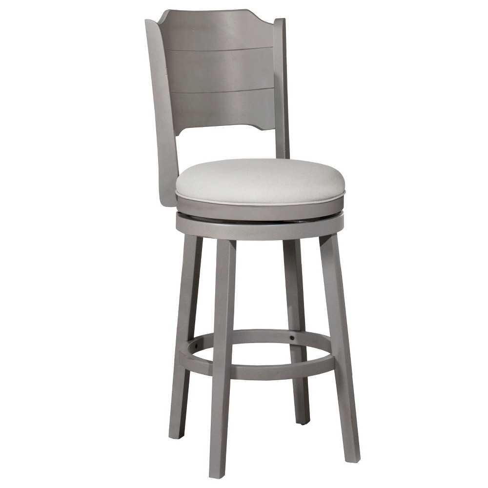 Photos - Chair 30.25" Clarion Swivel Barstool Distressed Gray - Hillsdale Furniture