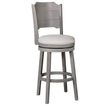 30.25" Clarion Swivel Barstool Distressed Gray - Hillsdale Furniture
