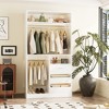 Besiost 36-In Closet Organizer with Wood Drawers, Freestanding Closet System with Hanging Rods - 2 of 4
