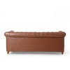 Mirod 3-Seat Retro Sofa with Wooden Legs, Comfortable Modern Couch for Living Room, Study, Lounge, and Apartment Spaces - 2 of 4