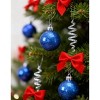 34 Pieces Shatterproof Christmas Ornaments Set, Christmas Decorations 1.57 Inch Silver Plastic Ball Decor - 2 of 4