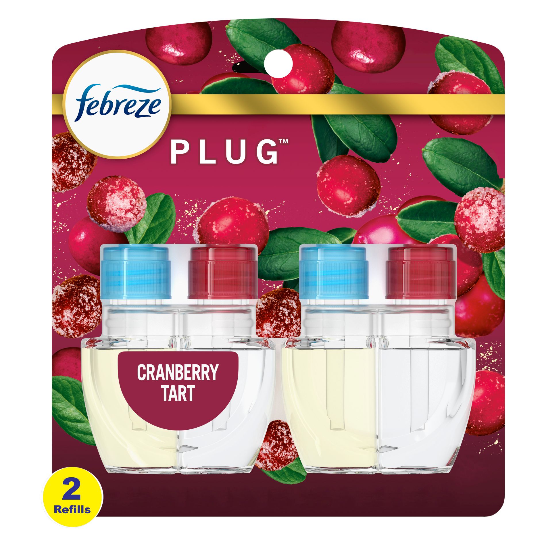 Febreze Plug Dual Air Freshener Refill - Cranberry Crumble - 0.87 fl oz/2ct
