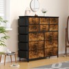 12-Drawer Bedroom Dresser with Side Pockets – Fabric Chest Organizer for Storage - 4 of 4