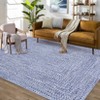 Modern Braided Print Area Rug 8x10 Washable Rug Stain Resistant Indoor Carpet With Non-Slip Backing Low Pile Floor Cover For Bedroom Playroom Nursery - 3 of 4
