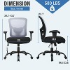 FDW Big and Tall Office Chair with  Adjustable Lumbar Support 400lbs Weight Capacity & Seat Massage Function for Adults - 2 of 4