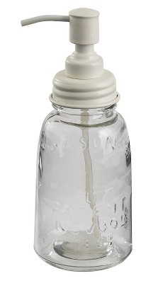 Sweet Water Decor 8.5oz Tile Hand Soap Dispenser - White