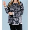 Women's Marble Washed Fleece Allover Print Pullover - ESCAPE BY HABITAT - 2 of 3