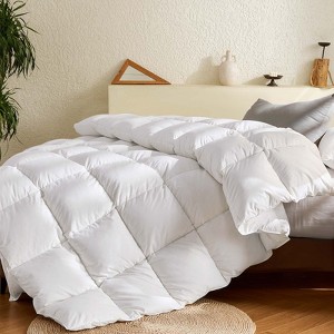 Inhand Goose Feather Down Fiber Comforter - 100% Cotton Duvet Insert - Hotel Luxury Hypoallergenic Bedding Comforter All Season - 1 of 4