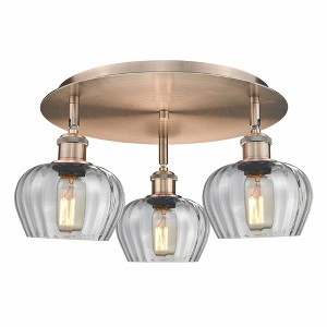 Fenton - 3 Light Flush Mount In Art Deco Style-8 Inches Tall and 18.25 Inches Wide - 1 of 1