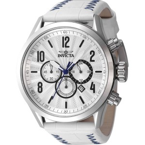 Invicta 46558 Men's Bolt Chrono Silver Dial Leather Strap Watch - 1 of 2