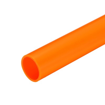 Unique Bargains Water Plumb DIY Crafts High Impact Rigid Round Pipes 8" Length ID 1.07" OD 1.26" Orange