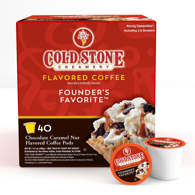 Cold Stone Creamery IceCream Flavored Coffee Pods, Keurig Compatible,Founders Favorite, 40 Ct, 2 of 6