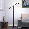 Hudson and Canal 60.62" Tall Floor Lamp with Glass Shade Blackened Bronze: Industrial Design, Metal Body, Push Button Switch - 4 of 4