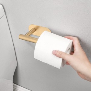 Toilet Paper Holder Self Adhesive, Stainless Steel Rustproof Adhesive Toilet Roll Holder no Drilling - 1 of 3