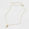 14K Gold Dipped Cubic Zirconia Duo Cross Necklace - Gold - 2 of 4