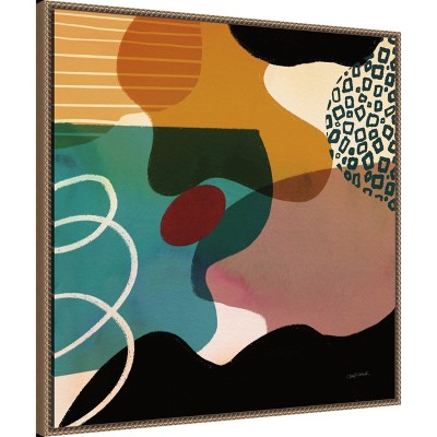 Variety III 30 x 30-in Multicolor Abstract Framed Canvas Wall Art
