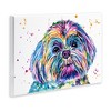 Stupell Industries Bold Rainbow Shih Tzu Dog Portrait Wall Plaque Art, 19" x 13" - 2 of 4