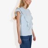 Anna-Kaci Women's Round Neck Ruffle Detail Layering Long T-Shirt Casual Top - 3 of 4