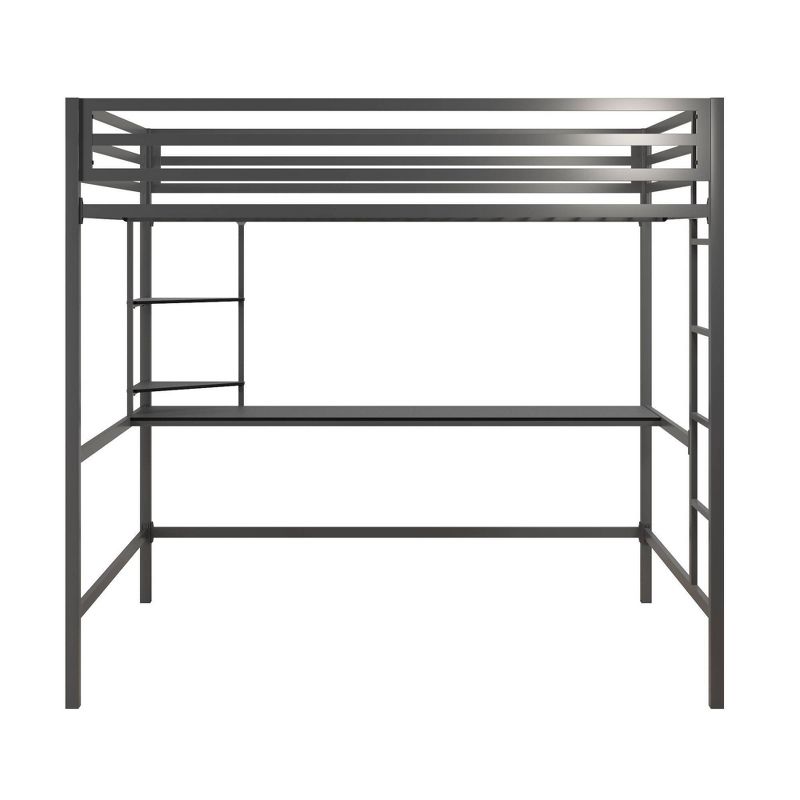 Full Maxwell Metal Loft Bed with Desk & Shelves - Novogratz, 5 of 11