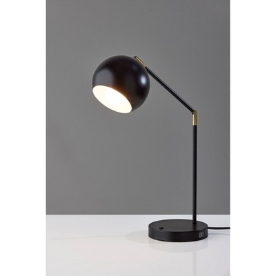 Ashbury Desk Lamp Black with Antique Brass Accents - Adesso