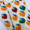 Colorful Strawberry Patterned Ankle Socks  (Women's Sizes, Adult Medium) - 2 of 3