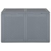 VidaXL Patio Storage Box Gray PP Rattan 47.6 gal - 2 of 4