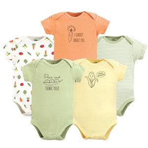 Touched by Nature Organic Cotton Bodysuits, Peas And Thank You - 1 of 4