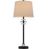 Cal Lighting BO-3093BF-2 60W Sitka Buffet Lamp with Crystal Accent Font and Hardback Taper Drum Fabric Shade (Sold As Pairs) - 3 of 4