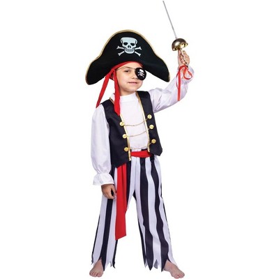 Dress Up America Pirate Costume for Kids - Medium