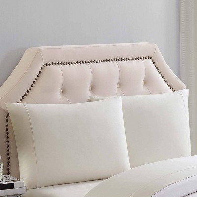 Standard 310 Thread Count Solid Cotton Pillowcase Set Almond Milk - Charisma