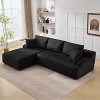 Coucheta 108" L-Shaped Cloud Couch - Boneless No Assembly, Convertible Sleeper, Deep Corduroy Seat, Multiple Colors - 4 of 4