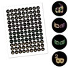 Big Dot of Happiness Mardi Gras - Masquerade Party - Round Candy Sticker Favors - Labels Fits Chocolate Candy (1 sheet of 108) - 2 of 4