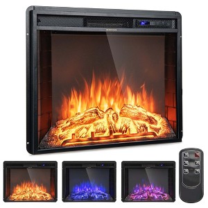 Costway 26 Inch Recessed Electric Fireplace heater W/ Remote Control 750W/1500W - 1 of 4