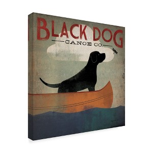 Trademark Fine Art -Ryan Fowler 'Black Dog Canoe' Canvas Art - 1 of 3