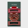 Rectangle and Bow Claw Hair Clip Set 3pc - Wild Fable™ Red/Orange - 2 of 3