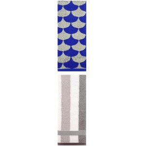REGALWOVEN Geometric Cotton Soft Absorbent Decorative Hand Towel Set for Bathroom 13" x 29" 2 Pcs - 1 of 4