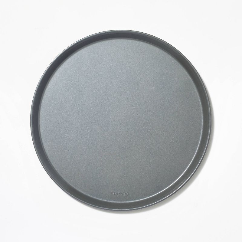 14&#34; Nonstick Aluminized Steel Pizza Pan Gray - Figmint&#8482;, 1 of 5