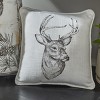 Park Designs Wild And Beautiful Deer Printed Pillow - 10"L - Off-White - 2 of 3