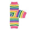 Wrapables Stripes Baby Leg Warmers (Set of 3), Orange & Pink, Rainbow, Pink Ruffle - image 4 of 4