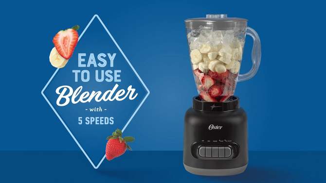 Oster Easy-to-Use 5 Speed Blender - Black, 2 of 8, play video