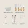 Gibson Home Rustic Inspirations 18-Piece Bamboo Charcuterie Board Set with Hidden Drawer, Ceramic Bowls, Utensils - 4 of 4