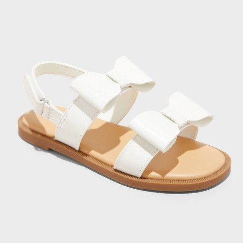 Toddler Ruby Bow Sandals - Cat & Jack™ White - image 1 of 4