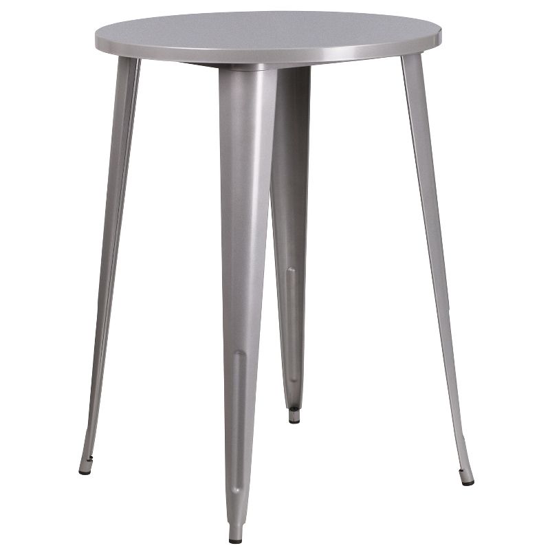 Flash Furniture Commercial Grade 30" Round Metal Indoor-Outdoor Bar Height Table, 1 of 3