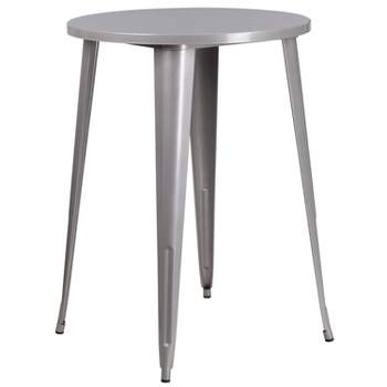 Flash Furniture Commercial Grade 30" Round Metal Indoor-Outdoor Bar Height Table